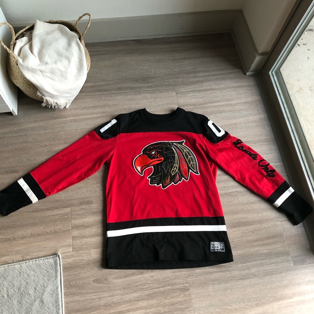 NATIVE BORNE RED & BLACK JERSEY